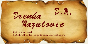 Drenka Mazulović vizit kartica